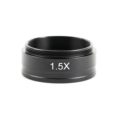 1pc 0.5X 1.5X Objective Barlow Objective Lens M42 Threaded Interface for 180X 200X 300X 500X Industrial Microscope Camera Lens(1.5X)