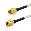 Yuslao SMA Coaxial Jumper Cable 6 inch 15cm SMA Male to Male RG316 Antenna Extension Cable (5-Pack) for RTL SDR Dongle SWR Meter 3G 4G LTE WiFi Antenna Router ADS-B Receiver Wireless Adapter view 2