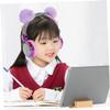 KICHOUSE Unicorn Cartoon Kids Headphones with Microphone Over-Ear Design Safe Volume Limiter for School Wired Earphones for Mobile and Computer view 4