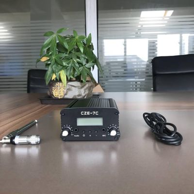 Long Range FM Radio Broadcast Transmitter 7W, Low Power Stereo Mini Radio Station Transmitter for Drive-in Movie, Fireworks Show, Church and Outdoor Events