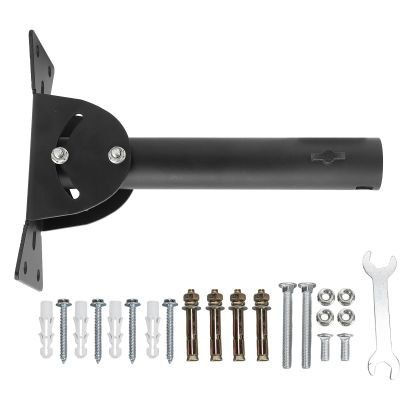 Antenna Mount Pole Stainless Steel Heavy Duty Adjustable Outdoor TV Antenna Mounting Pole Bracket for Wall Eave Roof Installation Includes All Hardware (Straight)