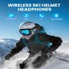 OutdoorMaster Update Ski Helmet Headphones, True Wireless Bluetooth with Charging Case, Drop-in Headphones HD Speaker Chip Compatible with Audio Ready Snowboard Helmets-Pure Black view 2
