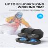 OutdoorMaster Update Ski Helmet Headphones, True Wireless Bluetooth with Charging Case, Drop-in Headphones HD Speaker Chip Compatible with Audio Ready Snowboard Helmets-Pure Black view 3