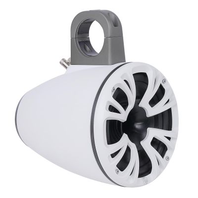 Audiopipe 8" Marine Tower Speakers (APMP-850WTW), 250W Pro Audio System with Weatherproof Housing, Directional Mount, LED Wire Port, White, Sold in Pair