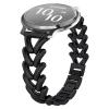 VanHooc Metal Watch Bands Compatible with Garmin Lily 2/Lily 2 Active/Lily 2 Classic/Lily 2 Sport, 14mm Elegant Slim Metal Chain Bracelet Replacement Strap for Women Black view 1