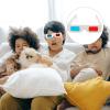 FRCOLOR 100Pcs 3D Cardboard Glasses, Universal Anaglyph Paper 3D Glasses view 2