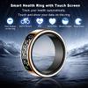 Smart Health Ring with Screen,for Women Men Fitness Tracker with Heart Rate, Blood Oxygen, HRV, Sleep Monitoring, Step Counting, IP68 for iPhone and Android, No Subscription Fee (Gold, 10#) view 3