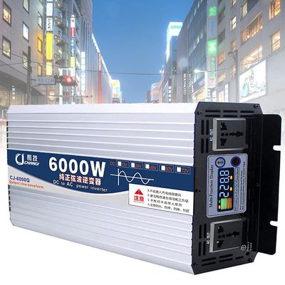 12V/24V/48V/60V to 110V/220V Inverter for Car Pure Sine Wave Inverter 6000W 8000W Power Inverters 2 Ac Outlets for Home Rv Truck with Smart Color Screen Display 6000W-60Vto110V (6000w 12Vto110V)