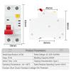 AC220V AFDD Arc Fault Protector Device RCBO RCCB MCB Circuit Breaker Interrupted Overload Earth Leakage Short Circuit Protection(50A) view 2