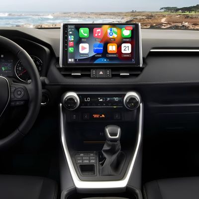 10inch Car Stereo Radio Car-Play GPS Navigation Compatible for Toyota RAV4 2018-2019-2020 Android 14 with Wireless CarPlay Radio with Android Auto Support GPS Navigation 4 + 64GB