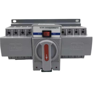 Mini Dual Power Automatic Transfer Switch NZ1BR-63 Household 220V CB Level Pole Switch AC220V(2P,10A)