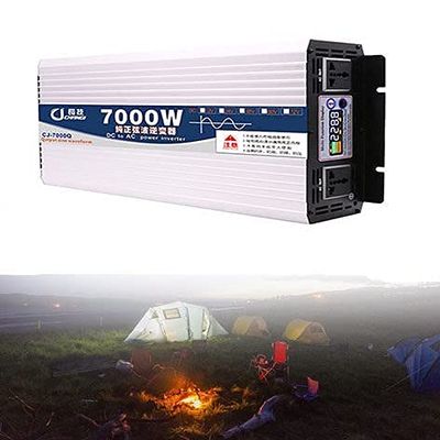 3000w Pure Sine Wave Inverter 12v to 220v Automotive Power Converter (Peak 6000w) 1 Ac Power Socket and 2 Cooling Fans 6000W-48V (6000w 24V)