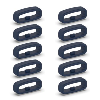 BOLOUY 10pcs Silicone Fastener 18mm / 20mm / 22mm Wristband Keeper Smartwatch Straps Retainer Holder Replacement Accessory