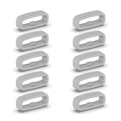 BOLOUY 10pcs Silicone Fastener 18mm / 20mm / 22mm Wristband Keeper Smartwatch Strap Retainer Holder Replacement Accessory