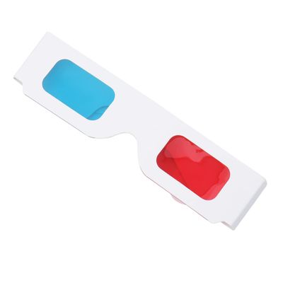 FRCOLOR 10pcs 3D Paper-Framed Glasses, Anaglyph Cardboard Glasses Watching, Multi-Color Frame