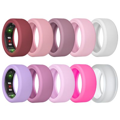 MAKCPOIMER 10 Pack Ring Cover for RingConn Gen 2, Elastic Silicone Ring Protector for RingConn Gen 2 Air Working Out Accessories Men Women (All 10 Colors-2, L (12/13/14))