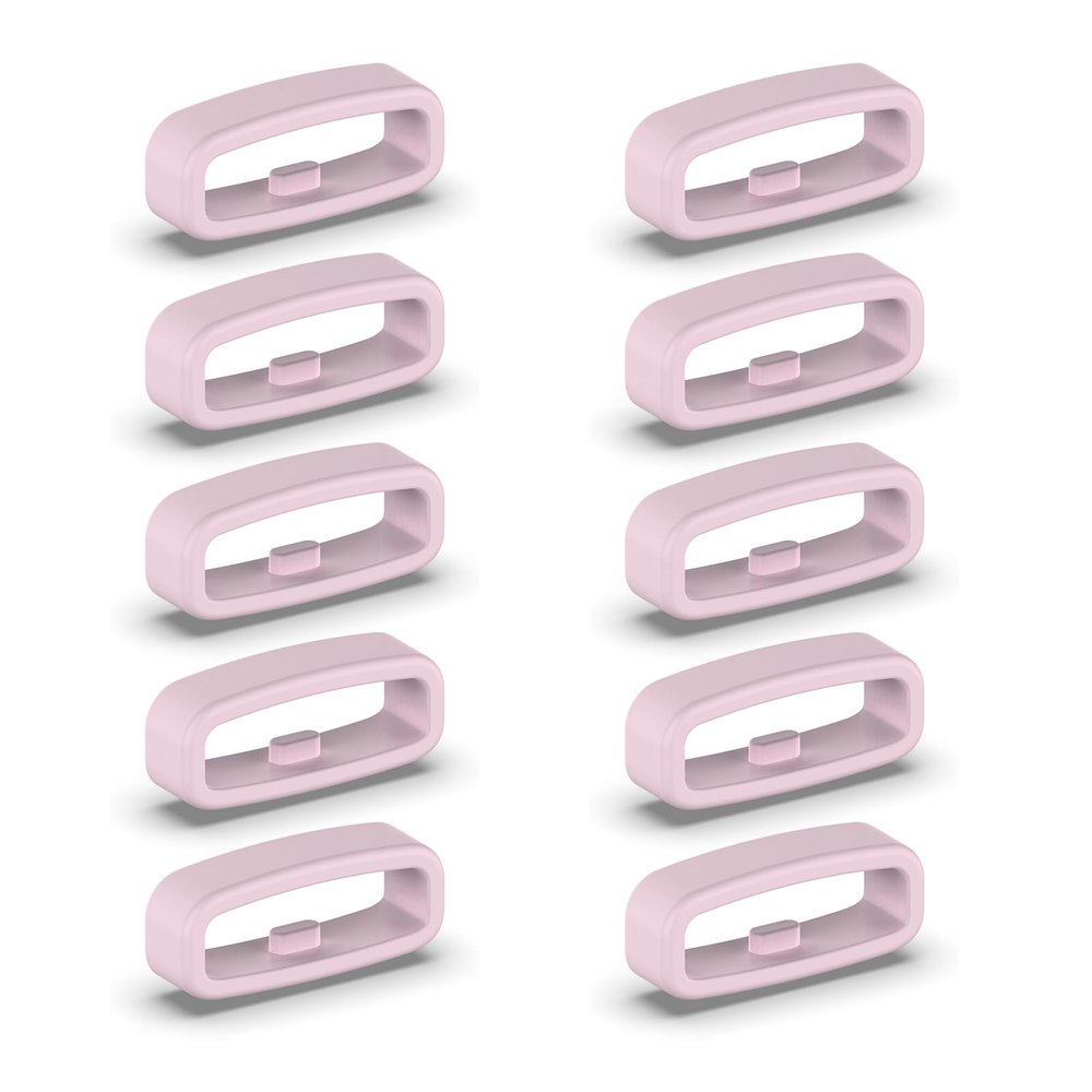 BOLOUY 10pcs Silicone Fastener 18mm / 20mm / 22mm Wristband Keeper Smartwatch Straps Retainer Holder Replacement Accessory