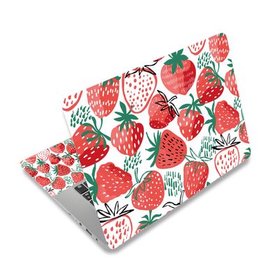12 12.1 13 13.3 14 15 15.4 15.6 in Skin Laptop Sticker Decal, Netbook Skins for Notebook PC, Universal Vinyl Laptop Decor Cover for Women, Waterproof Art Protector Easy to Apply I Cute Red Strawberry