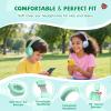 [Green+ Blue] Kids Headphones for School Travel, 85/94dB Volume Litmit, HD Mic Stereo Sound Wired Over-Ear Toddler Girls Boys Headphones for Kid, Foldable 3.5mm for Tablet view 3