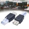 BOLOUY 2pcs Ethernet to USB Adapter USB to Ethernet Adapter,RJ45 Ethernet Male to USB Female Converters for ADSL Modem, Routers view 3