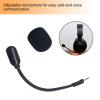 BOLOUY Microphone Gaming Boom Microphone Replacement for 100 Headsets with Noise Cancellation Detachable 2.5mm Game Boom Mic view 2