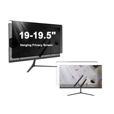 LYLSMGS 19-19.5 inch Hanging Monitor Computer Privacy Screen Filter, Anti Glare Blue Light Screen Protector Panel Removable Computer Screen Privacy Shield for Widescreen Monitor