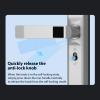 ZIZEV Fingerprint Smart Lock, Keyless Entry Door Lock with Handle, TY APP Fingerprint Password Card Mechanical Key 5 Unlocking Methods Aluminum Alloy Door for 40-120mm Thickness (Silver) view 4