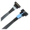 0.5M PCI-E 5.0 MI NI Cool Edge MCIO PCI-E MCIO 74Pin Male to Slimline S*A*S 90-Degree MCIO 8i 74Pin Male Extender Angled Cable view 1