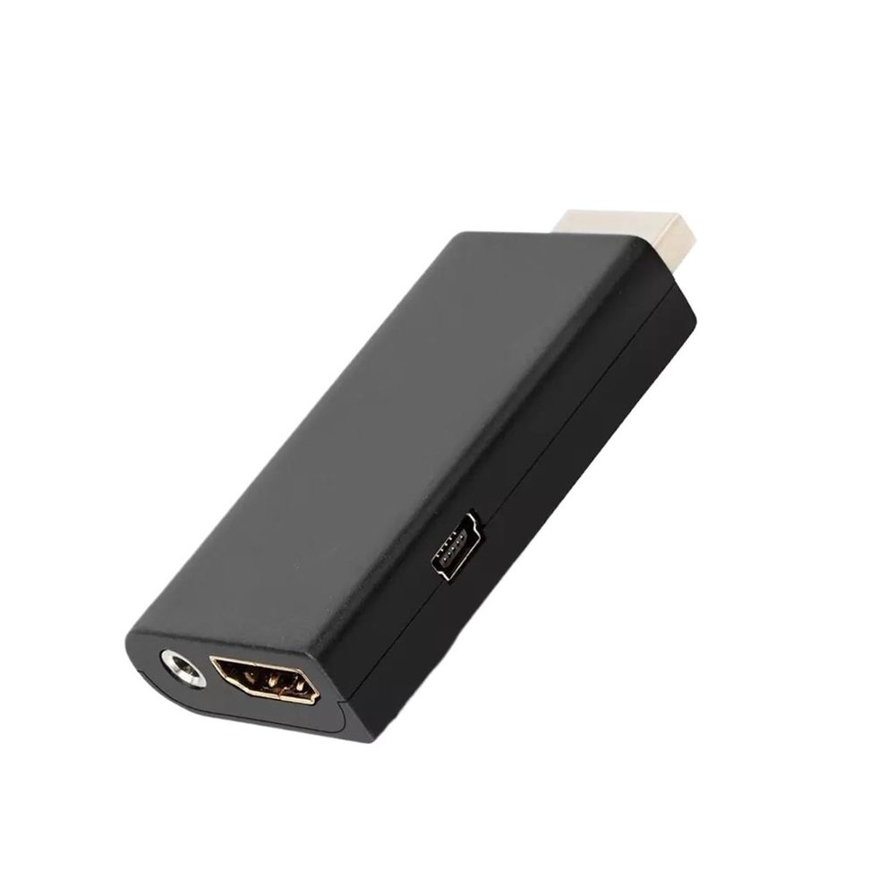 LINGQE Video Converter for PS-2 to HDMI-Compatible Converter Adapter with 3.5mm Cable for PS-2 Display Modes Not for 1080P