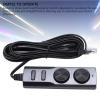 TSWX130DA Car Ultra Thin Subwoofer Speaker Control Cable, with Clear Power Indicator, Personalized Audio Settings view 3
