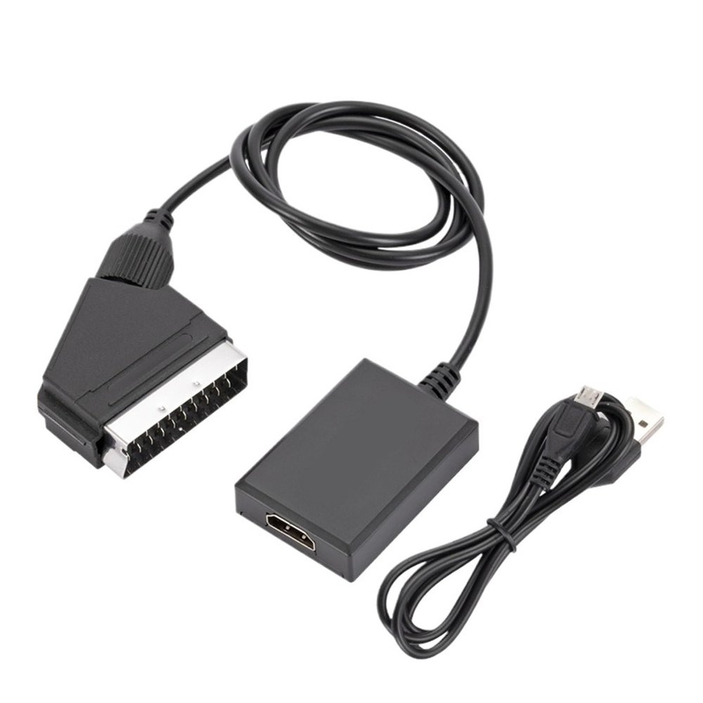 LINGQE to HDMI-Compatible Video Upscale Converter Adapter Cable for HD TV DVD HDTV Sky Box STB pl-UG and Play DC Cable