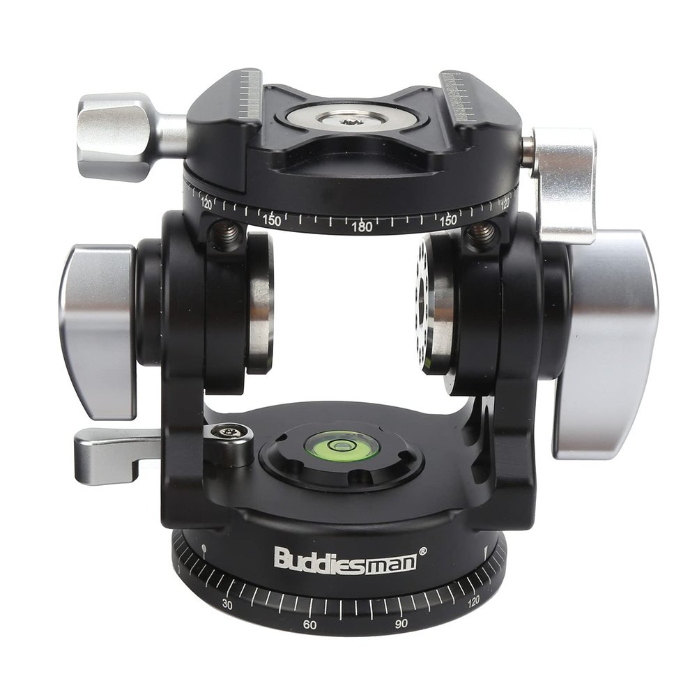 VH3IV Panoramic 360 Rotation Aluminum Alloy Quick Release Mounting Bracket with Instrument and Universal 3/8-Inch Screw Hole for Stable Photography Accessories