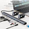 1 Piece USB C HUB Type C to -Compatible 3.5Mm Audio Jack USB 3.0 Adapter 10 in 1 Type C HUB Dock USB C Splitter view 3