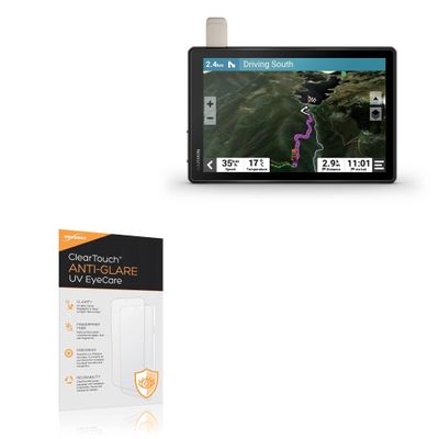 BoxWave Screen Protector Compatible With Garmin Tread XL Overland - ClearTouch Anti-Glare Anti-UV EyeCare (2-Pack), Filters out Harmful Blue Light Reduce Fatigue