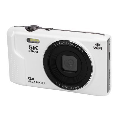 YUEHISY 5K Digital Camera, 72MP UHD Retro WiFi Video Camera with 2.8 Inch Screen, 16X Zoom, Built in Flash, 32GB Memory Card, for Travel Vlog (32GB)