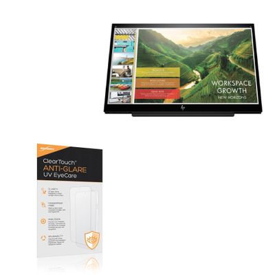 BoxWave Screen Protector Compatible With HP EliteDisplay S14 - ClearTouch Anti-Glare Anti-UV EyeCare (2-Pack), Filters out Harmful Blue Light Reduce Fatigue