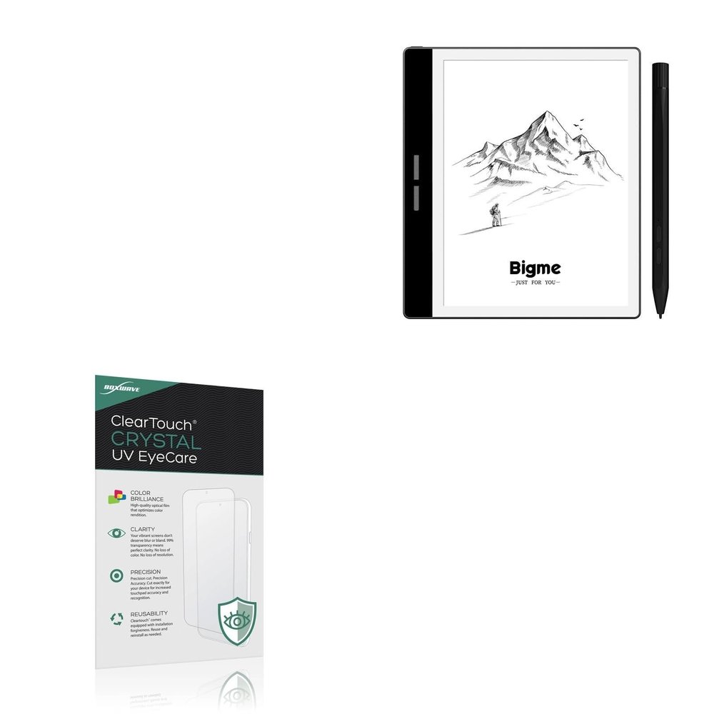 BoxWave Screen Protector Compatible With Bigme B751 (7 in) - ClearTouch Crystal Anti-UV EyeCare (2-Pack), Filters out Harmful Blue Light Reduce Fatigue