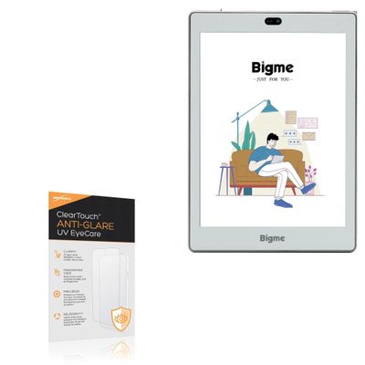 BoxWave Screen Protector Compatible With Bigme S6 Color+ - ClearTouch Anti-Glare Anti-UV EyeCare (2-Pack), Filters out Harmful Blue Light Reduce Fatigue