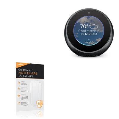 BoxWave Screen Protector Compatible With Amazon Echo Spot (1st Gen 2017) - ClearTouch Anti-Glare Anti-UV EyeCare (2-Pack), Filters out Harmful Blue Light Reduce Fatigue