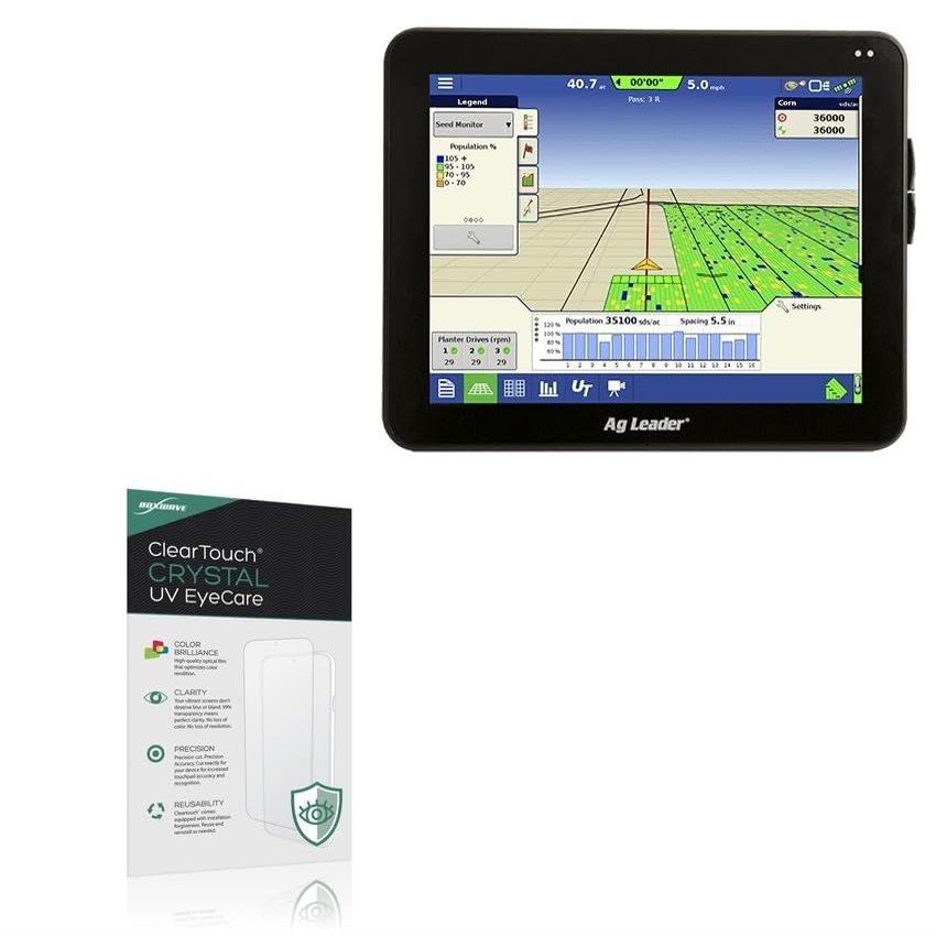 BoxWave Screen Protector Compatible With Ag Leader InCommand 1200 - ClearTouch Crystal Anti-UV EyeCare (2-Pack), Filters out Harmful Blue Light Reduce Fatigue