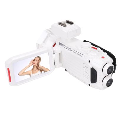Yoidesu 4K Digital Camera Autofocus WiFi Vlogging Camera with 3 Inch HD Color Display 50X Digital Zoom for Photography Video Recording (White)