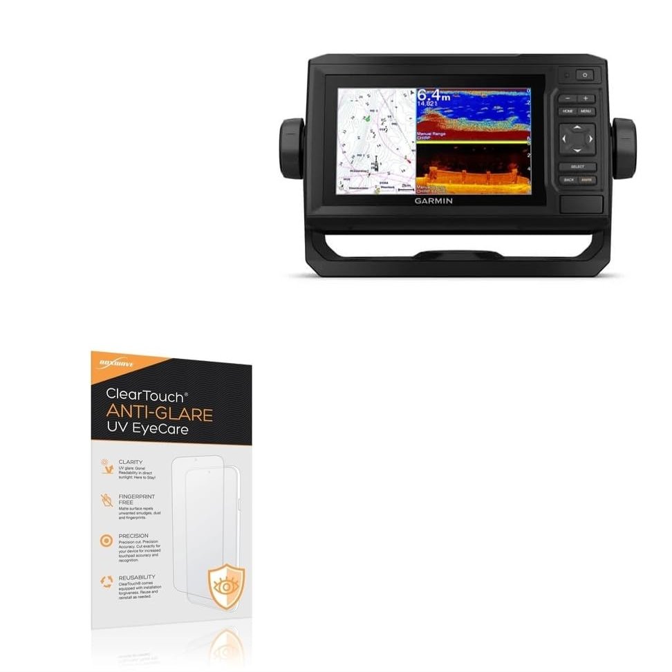 BoxWave Screen Protector Compatible with Garmin echoMAP Plus 62cv - ClearTouch Anti-Glare Anti-UV EyeCare (2-Pack), Filters Out Harmful Blue Light Reduce Fatigue