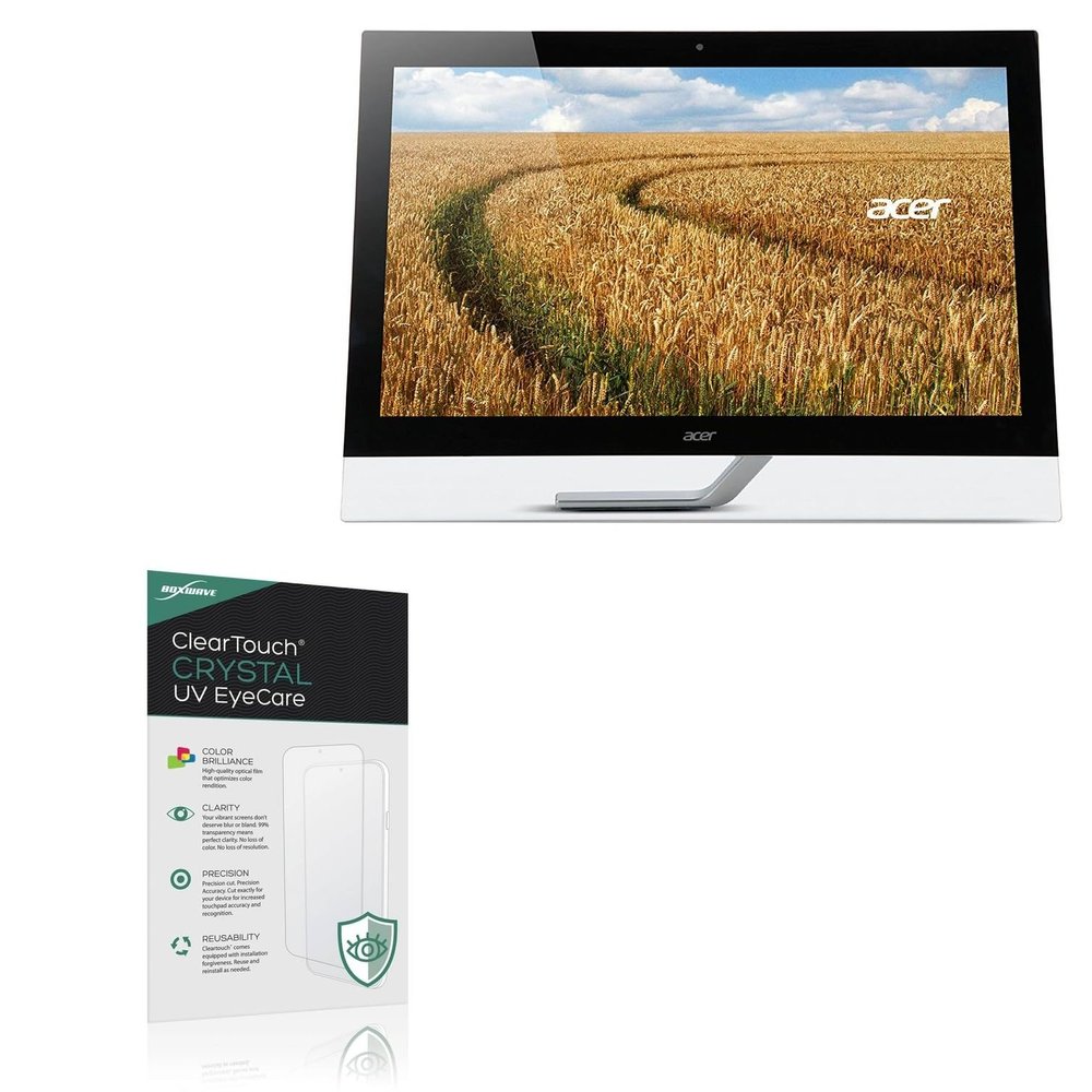 BoxWave Screen Protector Compatible With Acer T272HUL (27 in) - ClearTouch Crystal Anti-UV EyeCare (2-Pack), Filters out Harmful Blue Light Reduce Fatigue