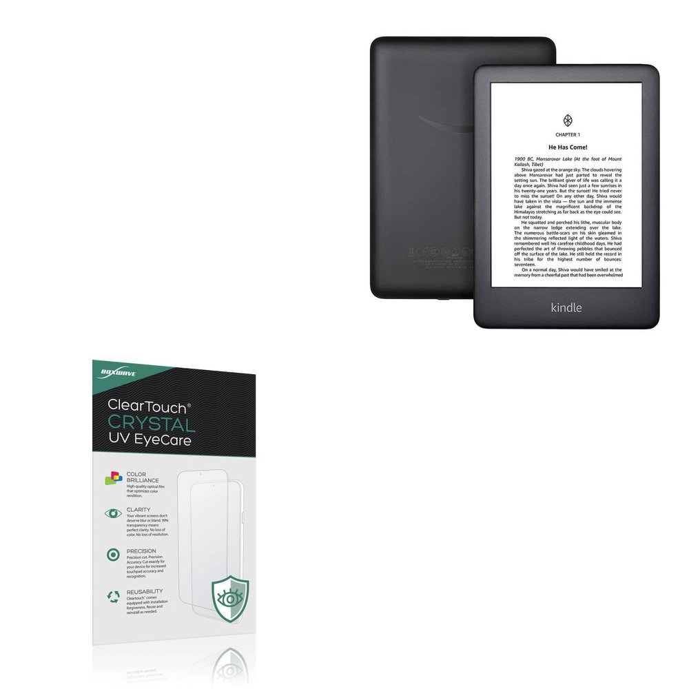 BoxWave Screen Protector Compatible with Amazon Kindle (10th Gen 2019) - ClearTouch Crystal Anti-UV EyeCare (2-Pack), Filters Out Harmful Blue Light Reduce Fatigue