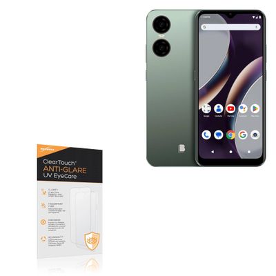 BoxWave Screen Protector Compatible With BLU G63 - ClearTouch Anti-Glare Anti-UV EyeCare (2-Pack), Filters out Harmful Blue Light Reduce Fatigue