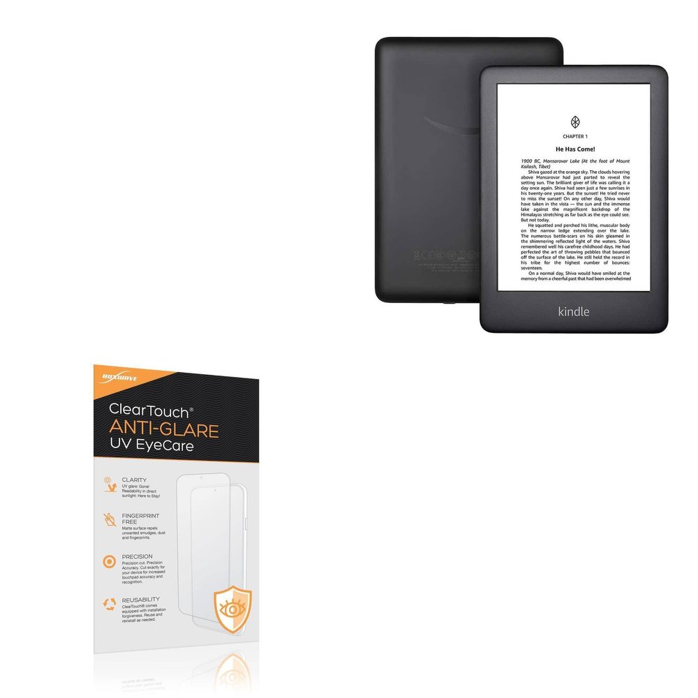 BoxWave Screen Protector Compatible with Amazon Kindle (10th Gen 2019) - ClearTouch Anti-Glare Anti-UV EyeCare (2-Pack), Filters Out Harmful Blue Light Reduce Fatigue