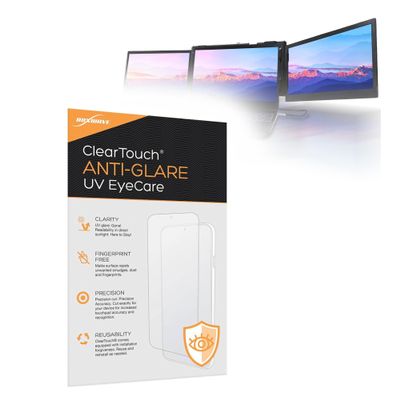 BoxWave Screen Protector Compatible With Kefeya P2 PRO Portable Monitor Laptop Screen Extender (13.3 in) - ClearTouch Anti-Glare Anti-UV EyeCare (2-Pack), Filters out Harmful Blue Light Reduce Fatigue