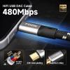 TODN Audiophiles USB Printer Cable Type C/USB C to USB 2.0 B High Speed Data Transfer DAC Cable (9.8ft/3m) view 4