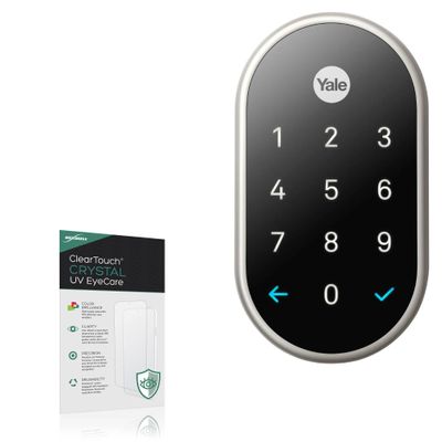 BoxWave Screen Protector Compatible With Google Nest X Yale Lock - ClearTouch Crystal Anti-UV EyeCare (2-Pack), Filters out Harmful Blue Light Reduce Fatigue
