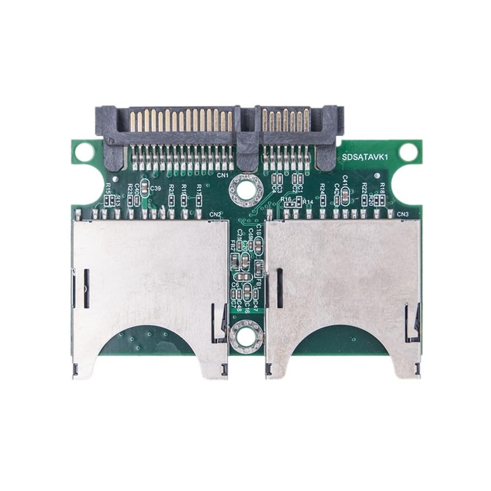 AYQEBNC Dual SD to SATA Converter Industrial-Grade SD to SATA Adapter Card 15PIN+7PIN SD to Serial Adapter Card